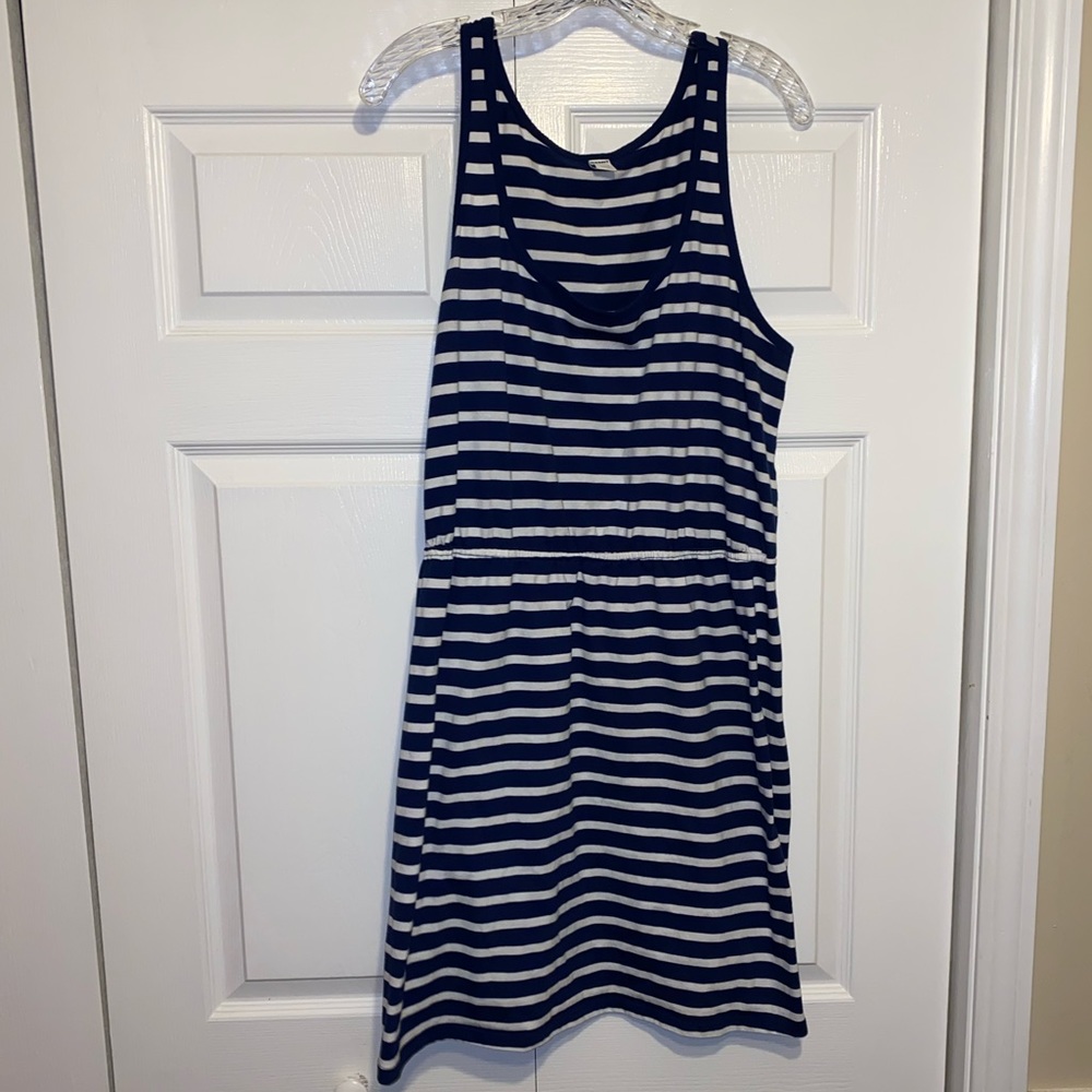 Old Navy Striped Elastic Waist Dress Sz XL